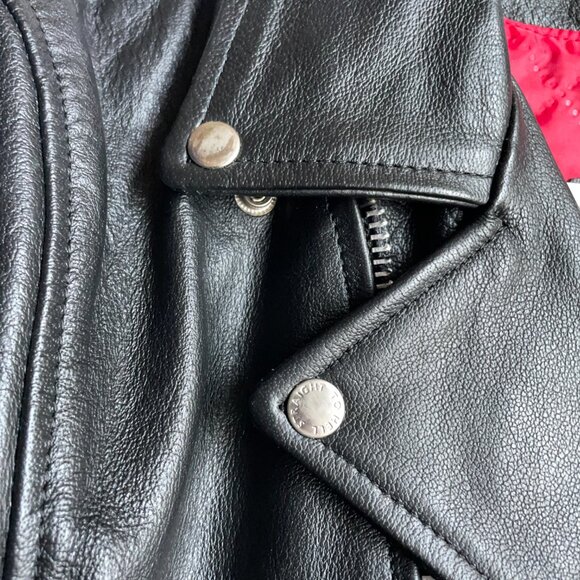 Straight To Hell Defector Black Leather Jacket w/Nickel Hardware - Large/44 - Picture 4 of 8